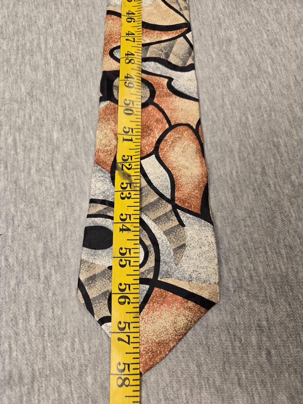 Bugatti Tie Mens One Size Multicolor Abstract Geometric 100% Silk Classic Width